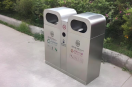 定制户外方形两分类不锈钢垃圾箱城市文明的精致注脚