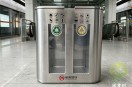 杭州地铁站不锈钢连体分类垃圾桶以匠心工艺守护城市文明