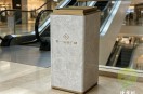 电梯口的大理石纹不锈钢垃圾桶提升公共空间品味