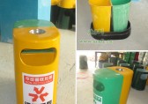 分类玻璃钢垃圾桶，大受深圳沙井实验学校用户欢迎