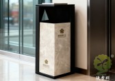 西藏仿大理石纹方形不锈钢垃圾桶定制圣洁与坚韧的融合