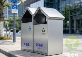 户外屋形不锈钢分类垃圾桶定制从耐候刚需到场景适配