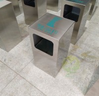 凯德公园1号采购欣方圳方形不锈钢垃圾桶