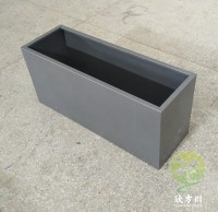 户外灰色烤漆长方形不锈钢花箱