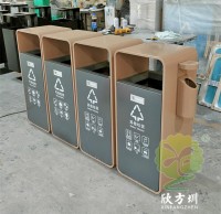 广东松山湖环卫不锈钢分类垃圾桶