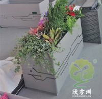 城市广场长方形304不锈钢花箱