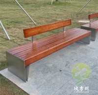 户外城市公园双人不锈钢休闲座椅