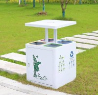 公园新宠彩绘四分类不锈钢垃圾桶