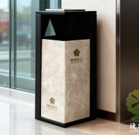 西藏仿大理石纹方形不锈钢垃圾桶定制圣洁与坚韧的融合