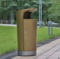 圆柱形不锈钢单桶户外空间的实用之选