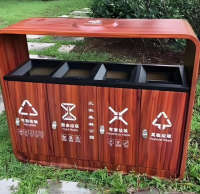 转木纹金属垃圾桶打造环保与美学兼具的智慧解决方案