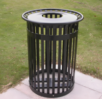 圆柱形镂空金属垃圾桶重塑公共空间的美学与功能