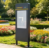 户外发光垃圾分类金属指引牌，让环保“全天候”在线