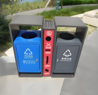 户外喷塑金属分类垃圾桶定制城市家具的品质革命