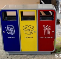 户外不锈钢三色分类垃圾桶从材质到工艺的专业解决方案