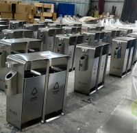 本色不锈钢，见证城市文明底色深圳户外街道分类垃圾桶定制之选