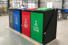 社区的绿色守护者定制240升密闭式金属分类垃圾箱