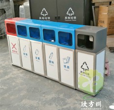 室外学校组合式不锈钢分类回收箱