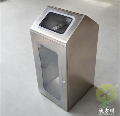 室内组合式透明防爆不锈钢垃圾桶