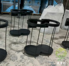 室内地铁站黑色喷粉两分类不锈钢垃圾桶