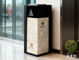 西藏仿大理石纹方形不锈钢垃圾桶定制圣洁与坚韧的融合