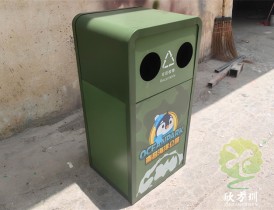 南昌海洋公园海洋主题UV打印不锈钢垃圾桶定制案例
