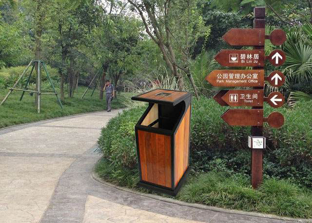 公园垃圾桶